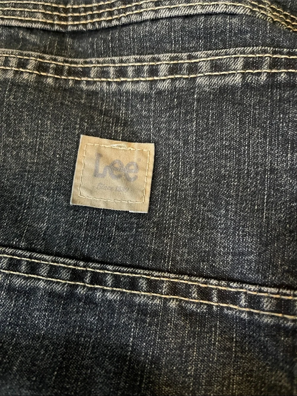 Lee Dark Wash Straight-Leg Denim Jeans